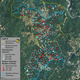 Outdoor marijuana plantings are marked in red and greenhouses are marked in light green in this survey of the Salmon and Redwood Creek watersheds. Image: California Department of Fish and Wildlife